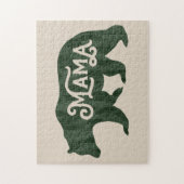 Rustic Mama Beer Silhouette Typografie Legpuzzel (Verticaal)