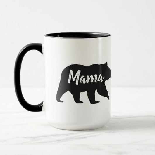Rustic Mama Beer Simple Black en White Coffee Mok (Links)