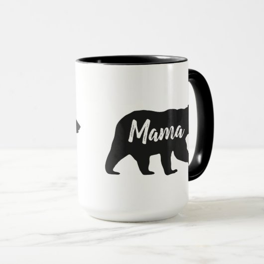 Rustic Mama Beer Simple Black en White Coffee Mok (Voorkant rechts)