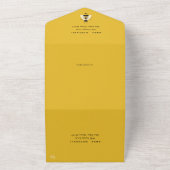 Rustic Mama to Bee Baby shower Invitation All In One Uitnodiging (Buitenkant)