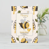 Rustic Mama to Bee Baby Shower Kaart (Staand voorkant)
