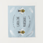 Rustic Mama tot Bee Baby Boy Shower Bord Wandkleed (Voorkant)