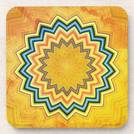 Rustic Mandala Bier Onderzetter (Voorkant)