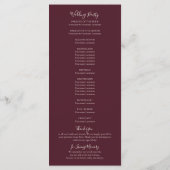 Rustic Maple Leaf Fall Wedding Program Programma (Achterkant)