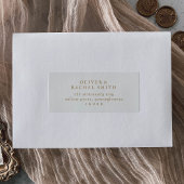 Rustic Mariage de script or Étiquette de adresse i