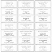 Rustic Mariage Étiquettes de adresse invités (Devant)