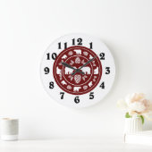 Rustic maroon beer pinecone  grote klok (Huis)