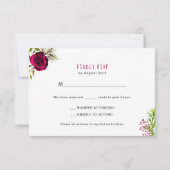 RUSTIC Maroon Floral Wreath Wood RSVP buffet 3979 (Achterkant)