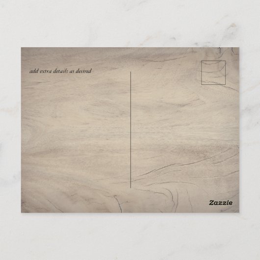 Rustic Maroon Ginger Blush Weddenschap redt de dat Briefkaart (Achterkant)