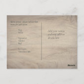 Rustic Maroon Ginger Blush Wedding RSVP Briefkaart (Achterkant)