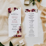 Rustic Marsala Bourgogne Programme de mariage<br><div class="desc">Tout le monde aimera lire les détails de votre mariage avec ce magnifique programme de mariage de script de calligraphie.

Voir tous nos articles correspondants dans notre collection Rustic Burgundy Marsala :
https://www.zazzle.com/collections/rustic_burgundy_marsala-119549341348963566

Visitez notre site pour plus de design et d'inspiration : www.creativeuniondesign.com</div>
