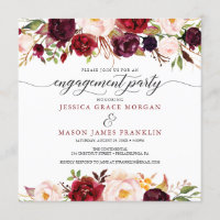 Rustic Marsala Burgundy Invitations de la partie d