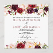 Rustic Marsala Burgundy Wedding Programme Programma (Voorkant)