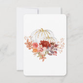 Rustic Marsala Citrouille première invitation anni (Dos)