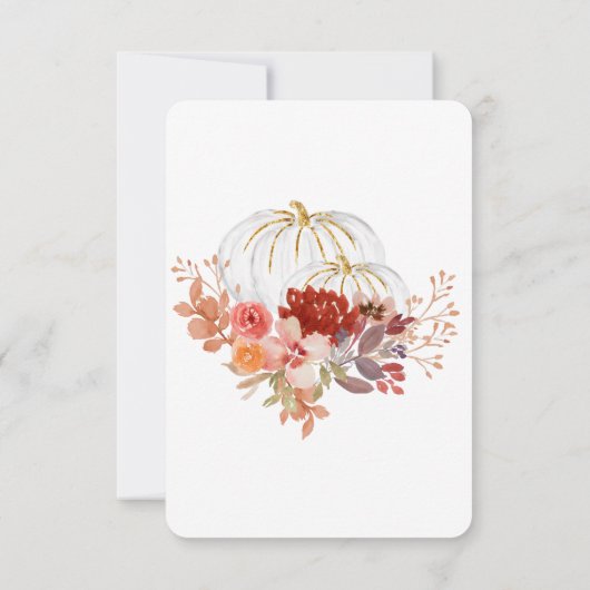 Rustic Marsala Citrouille première invitation anni (Dos)