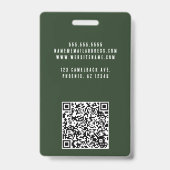 Rustic Masculine Forest Mountains Outdoors Badge (Back)