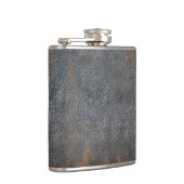 Rustic Masculine Worn | Bruin lederen blik Heupfles (Rechts)