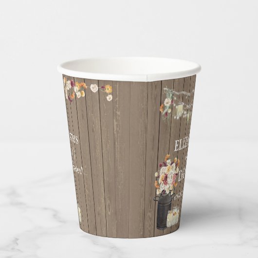 Rustic Mason Jar — Aangepast Vrijgezellenfeest pap Papieren Bekers (Rechts)