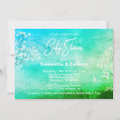 ** Rustic Mason Jar Baby Ademdouche Kaart (Achterkant)