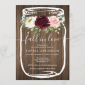 Rustic Mason Jar Baby shower Invitation (Devant)