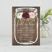 Rustic Mason Jar Baby shower Uitnodiging (Staand voorkant)