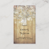 Rustic Mason Jar Baby's Breath String Lights Barn Visitekaartje (Voorkant)