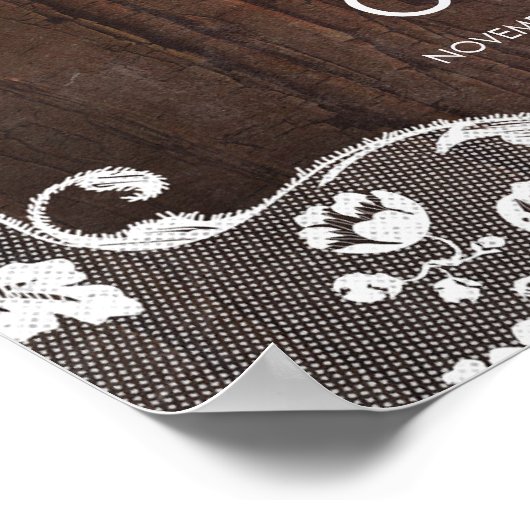 Rustic Mason Jar Barn Mariage Affiche de bienvenue (Coin)