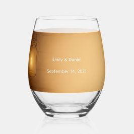 Rustic Mason Jar Berry Wedding Glasses Wijnglas Zonder Voet