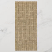 Rustic Mason Jar Burlap Wedding Menu (Achterkant)