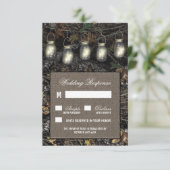 Rustic Mason Jar Chasse Camo Mariage Cartes RSVP (Debout devant)