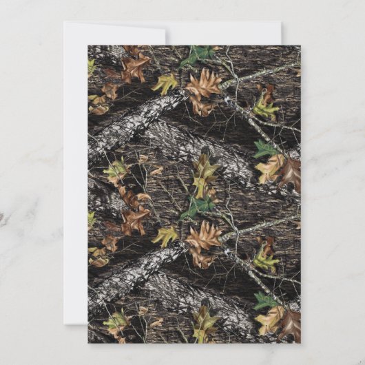 Rustic Mason Jar Chasse Camo Mariage Invitations (Dos)