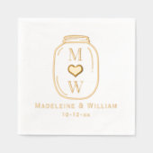 Rustic Mason Jar Couple 2 Nom initial Date (Recto)