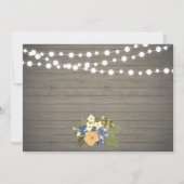 Rustic Mason Jar Couples Wedding Shower Kaart (Achterkant)