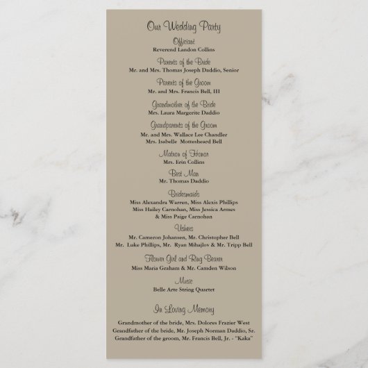 Rustic Mason Jar Daisies Programme Fleur sauvage (Dos)