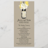 Rustic Mason Jar Daisies Programme Fleur sauvage (Devant)