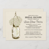 RustIC Mason Jar en Hortensia's Kaart (Voorkant / Achterkant)