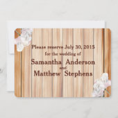 Rustic Mason Jar en roze pioenen Save The Date (Achterkant)