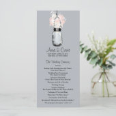 Rustic Mason Jar en Wildflower Programma (Staand voorkant)