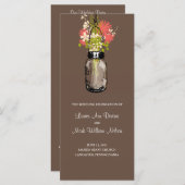 Rustic Mason Jar en Wildflowers Programma (Voorkant / Achterkant)