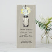 Rustic Mason Jar en Wildflowers Programma (Staand voorkant)
