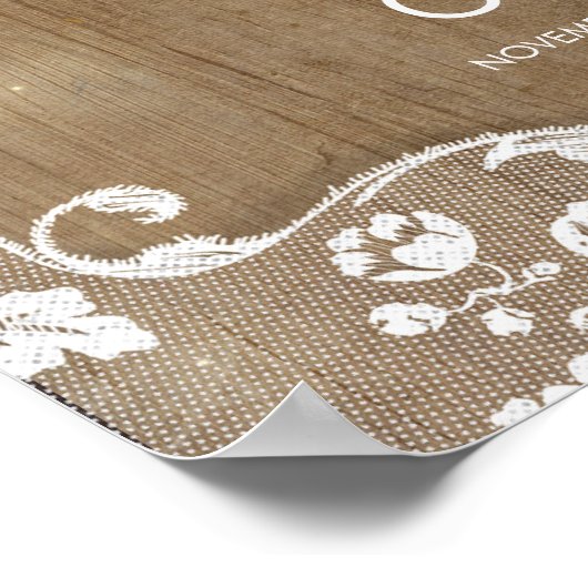 Rustic Mason Jar et Sunflower Affiche de bienvenue (Coin)