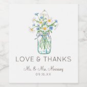 Rustic Mason Jar étiquette mariage (Étiquettes simples)