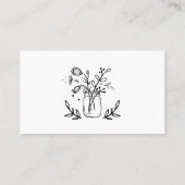 Rustic Mason Jar Flowers Visitekaartje (Achterkant)