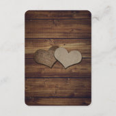 Rustic Mason Jar Grange Bois Cartes d'hébergement (Dos)