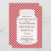 Rustic Mason Jar Invitation BBQ Anniversaire (Devant / Derrière)