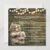 Rustic Mason Jar Invitation Fiançailles (Devant)