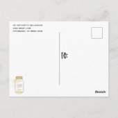 Rustic Mason Jar Kraft Bridal Shower Briefkaart (Achterkant)
