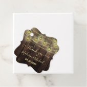 Rustic Mason Jar Lantern Wedding Bedankt Bedankjes Labels (In situ)