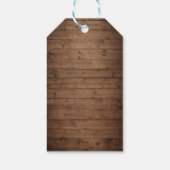 Rustic Mason Jar Lights Lace Weddenschap Cadeaulabel (Achterkant)