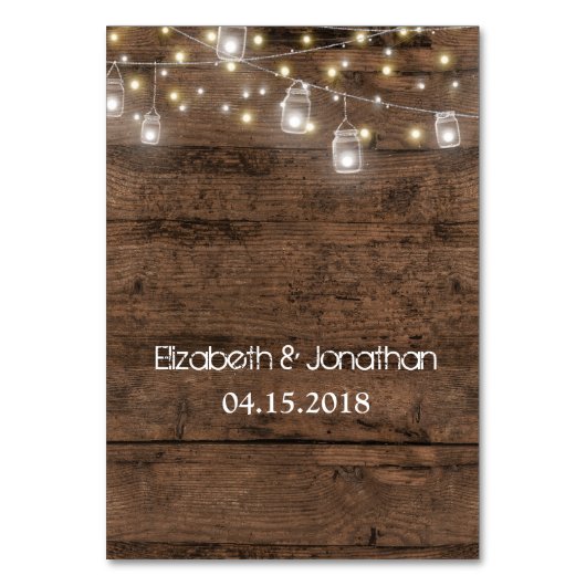 Rustic Mason Jar Lights Trendy Modern Kaart (Achterkant)